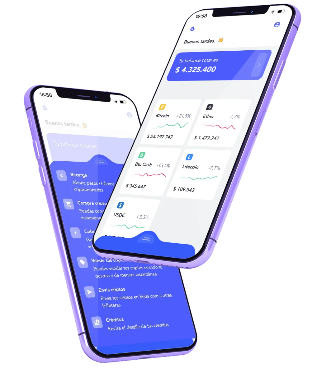 Capturas de pantalla de la aplicación móvil